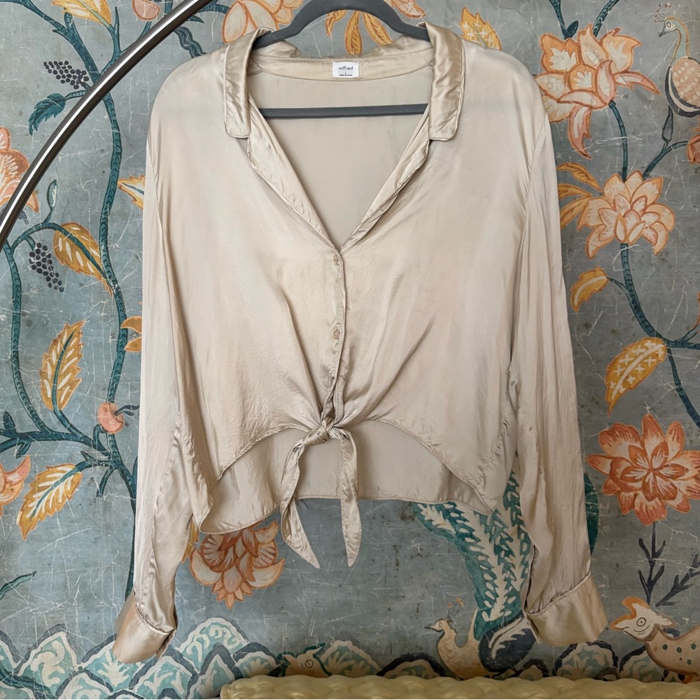 Wilfred Cream Tie-Front Blouse